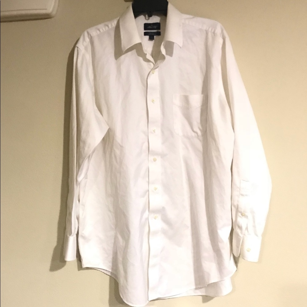 ALLEN SOLLY White Button Down Dress Shirt 17